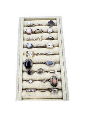 Vintage Sterling Silver Ring Lot 99 Grams Wear Scrap Resell Tested